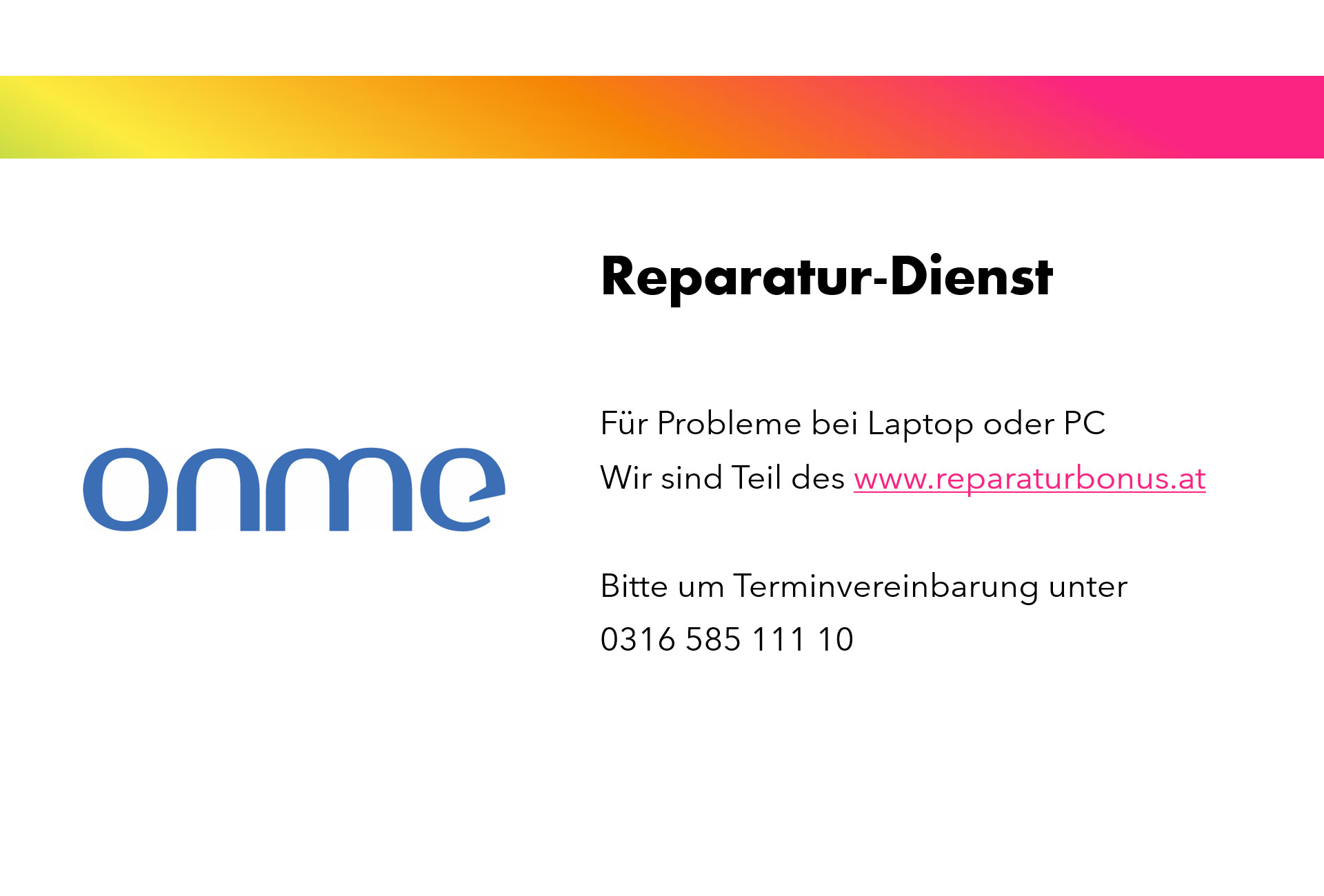 Reparatur von Laptop und PC